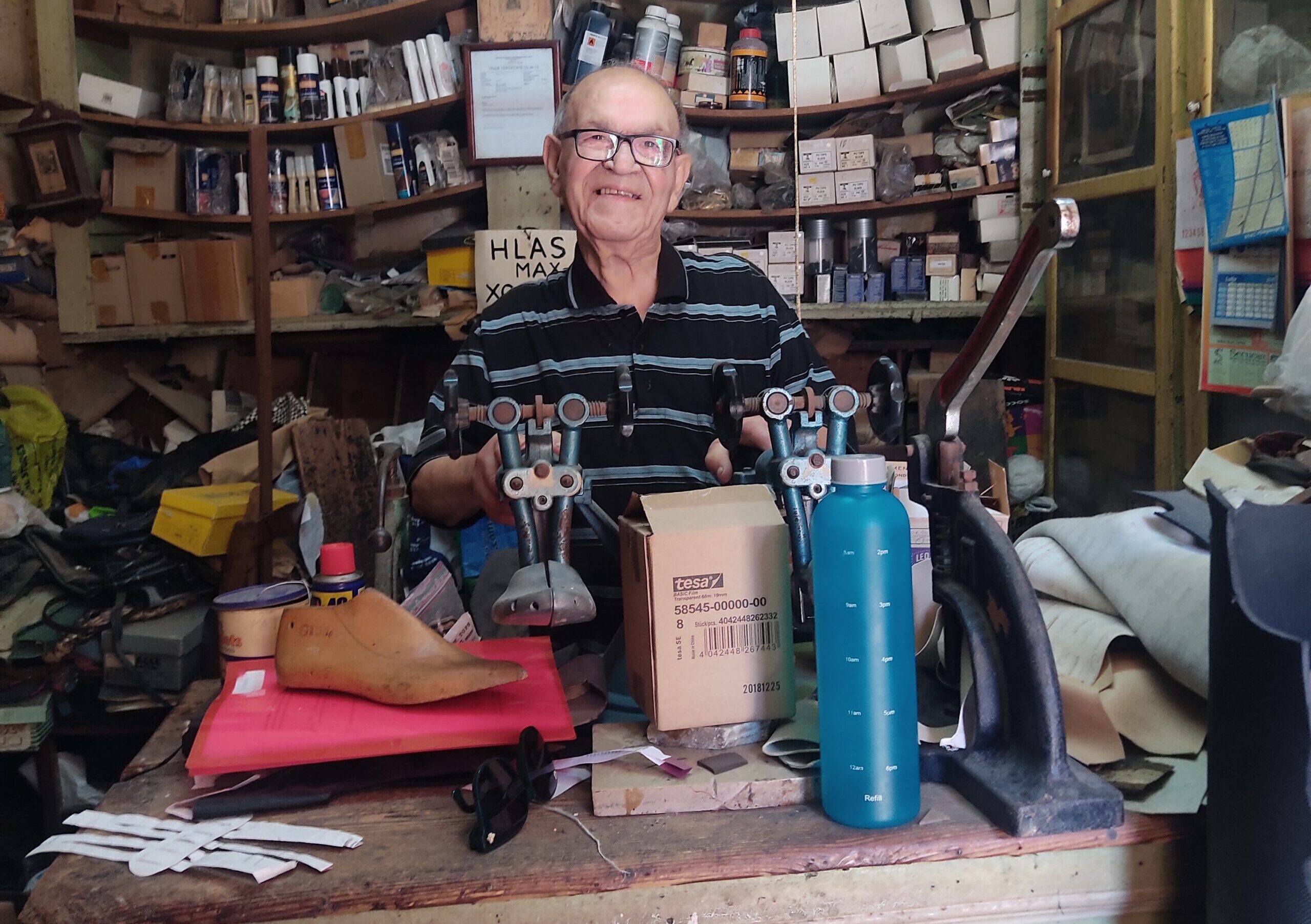 Karmenu Chircop in his workshop